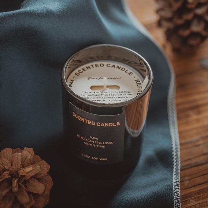 Le cadeau durable sans fumée d'Amber Scented Mother Day Birthday Valentine Weddings Soy en bois a placé la bougie en gros