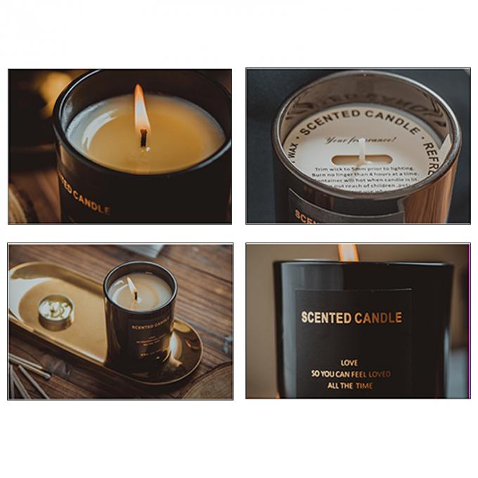 Le cadeau durable sans fumée d'Amber Scented Mother Day Birthday Valentine Weddings Soy en bois a placé la bougie en gros