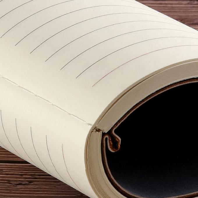 Carnet pointillé réutilisable quotidien de journal de bracelet en cuir de bloc-notes de carnet mou des affaires A5