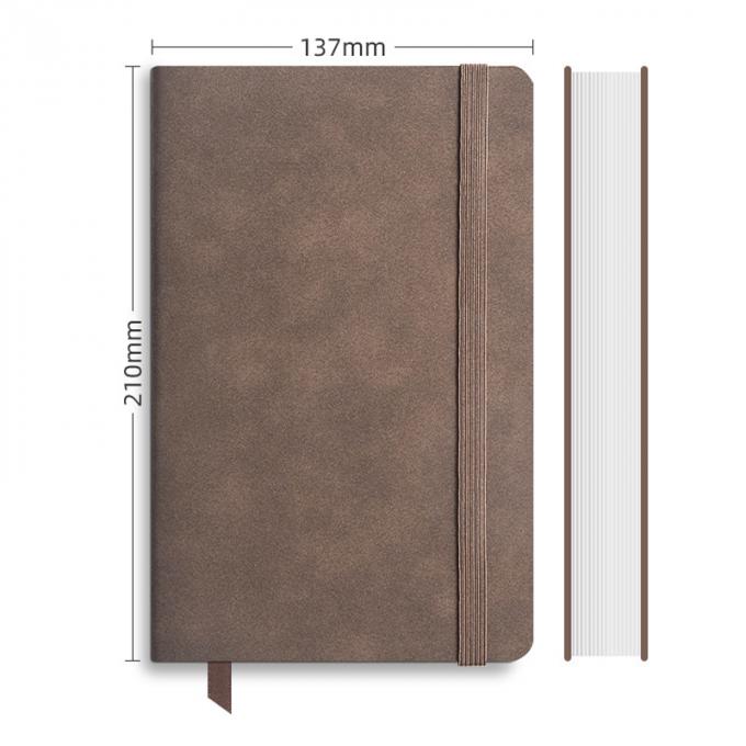 Carnet pointillé réutilisable quotidien de journal de bracelet en cuir de bloc-notes de carnet mou des affaires A5