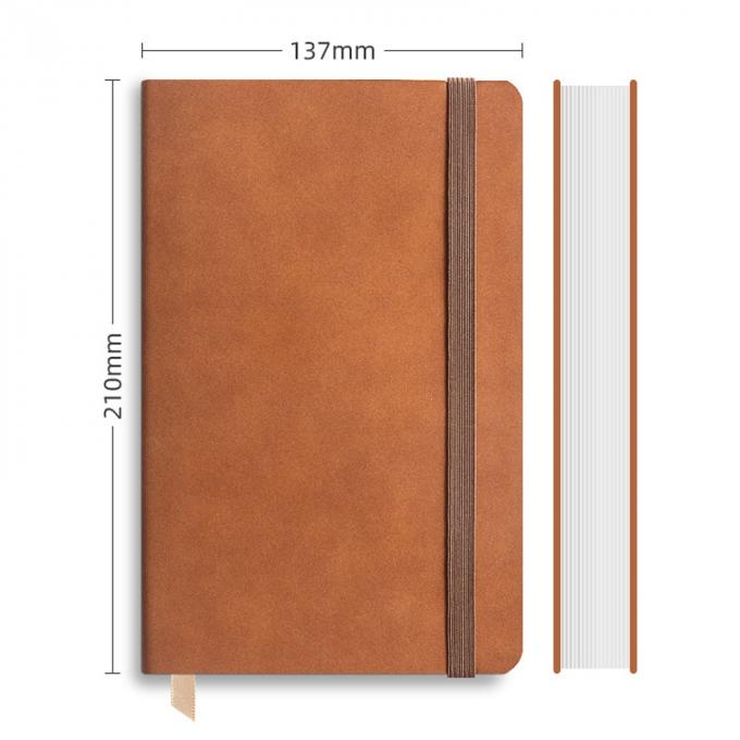 Carnet pointillé réutilisable quotidien de journal de bracelet en cuir de bloc-notes de carnet mou des affaires A5