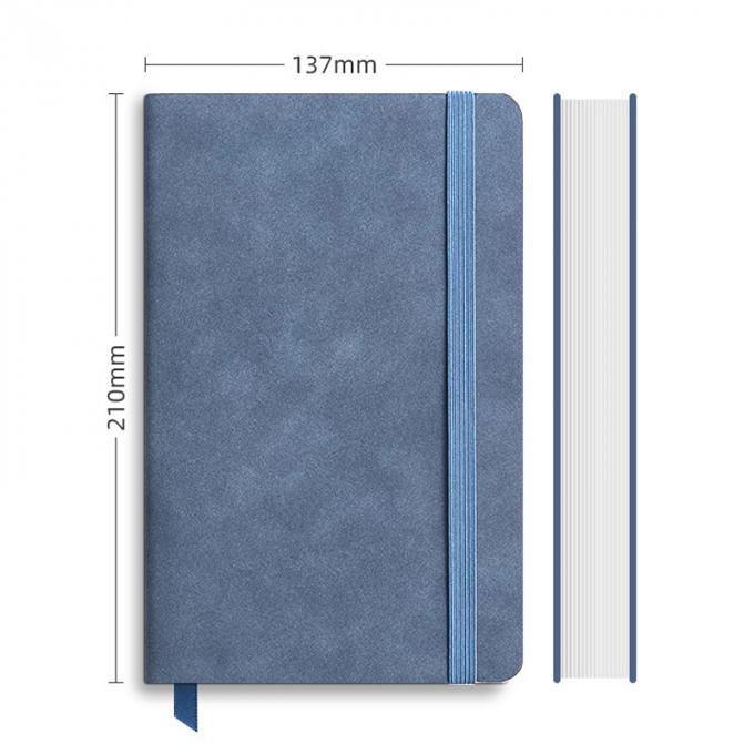 Carnet pointillé réutilisable quotidien de journal de bracelet en cuir de bloc-notes de carnet mou des affaires A5