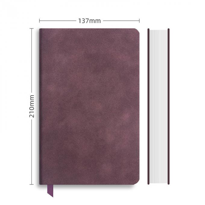 Carnet pointillé réutilisable quotidien de journal de bracelet en cuir de bloc-notes de carnet mou des affaires A5