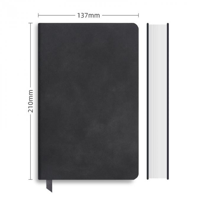 Carnet pointillé réutilisable quotidien de journal de bracelet en cuir de bloc-notes de carnet mou des affaires A5