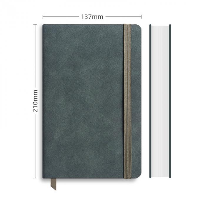 Carnet pointillé réutilisable quotidien de journal de bracelet en cuir de bloc-notes de carnet mou des affaires A5