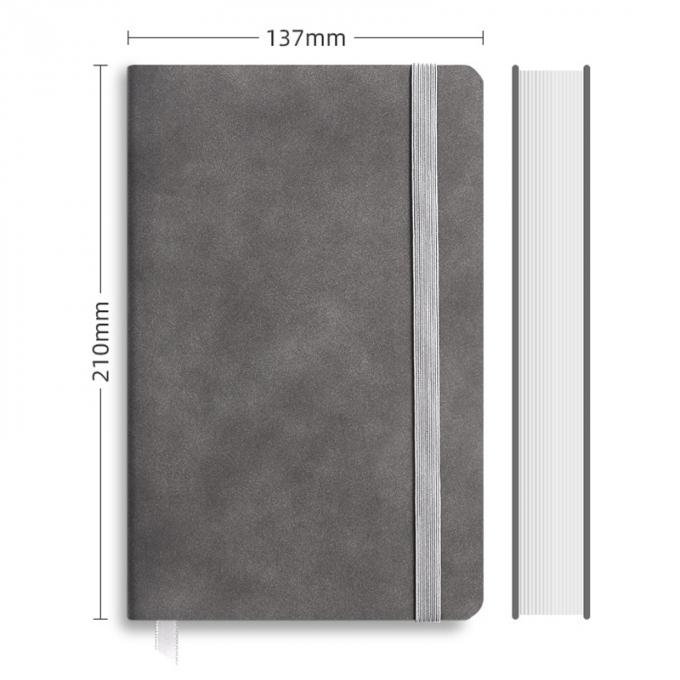 Carnet pointillé réutilisable quotidien de journal de bracelet en cuir de bloc-notes de carnet mou des affaires A5