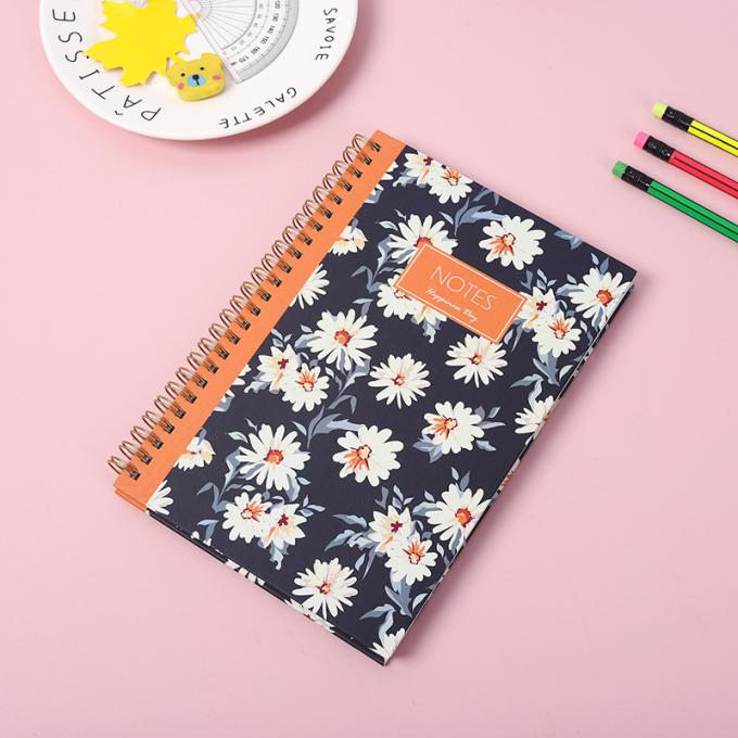 Carnet de notes à spirale bon marché écologique en vrac fait sur commande A4 de carnets promotionnels d'affaires de Macaron A5