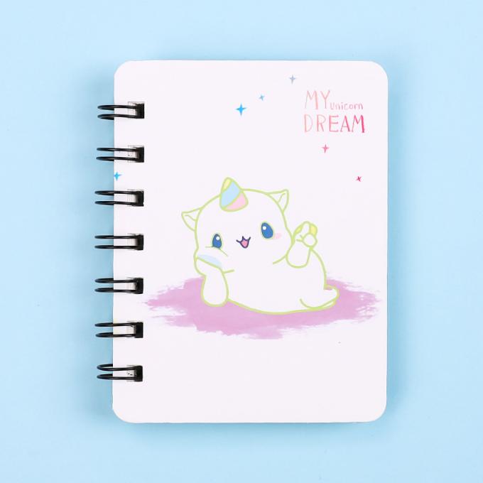Mini Cartoon Spiral Wirebound Notebook créatif en gros parfait pour les carnets de notes à spirale de journal intime personnalisables