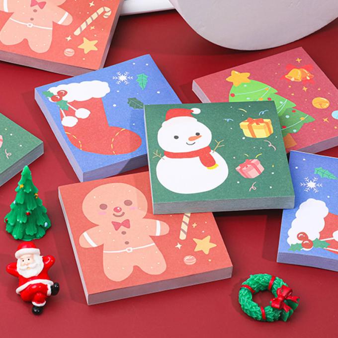 Les temps mignons de Mini Memo Pad N de bande dessinée de notes collantes de Noël collent les notes collantes de notes pour le cadeau d'étudiants