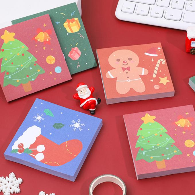 Les temps mignons de Mini Memo Pad N de bande dessinée de notes collantes de Noël collent les notes collantes de notes pour le cadeau d'étudiants