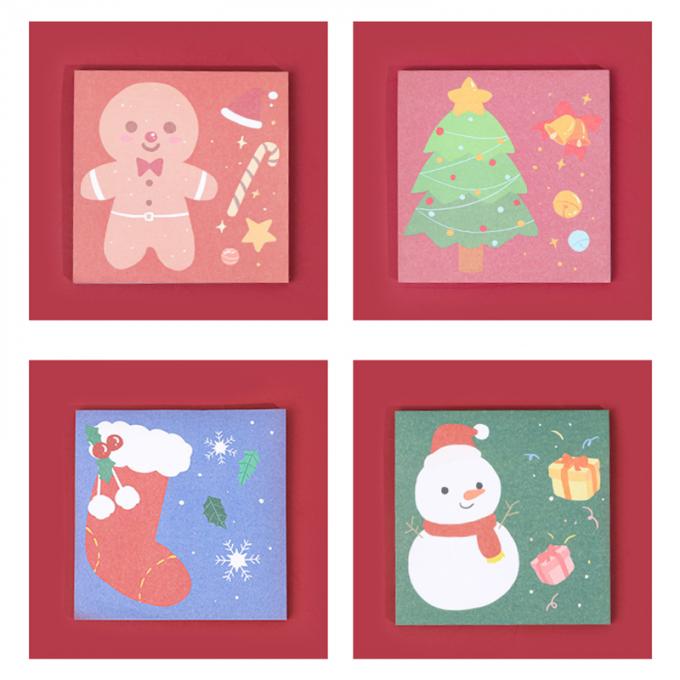 Les temps mignons de Mini Memo Pad N de bande dessinée de notes collantes de Noël collent les notes collantes de notes pour le cadeau d'étudiants