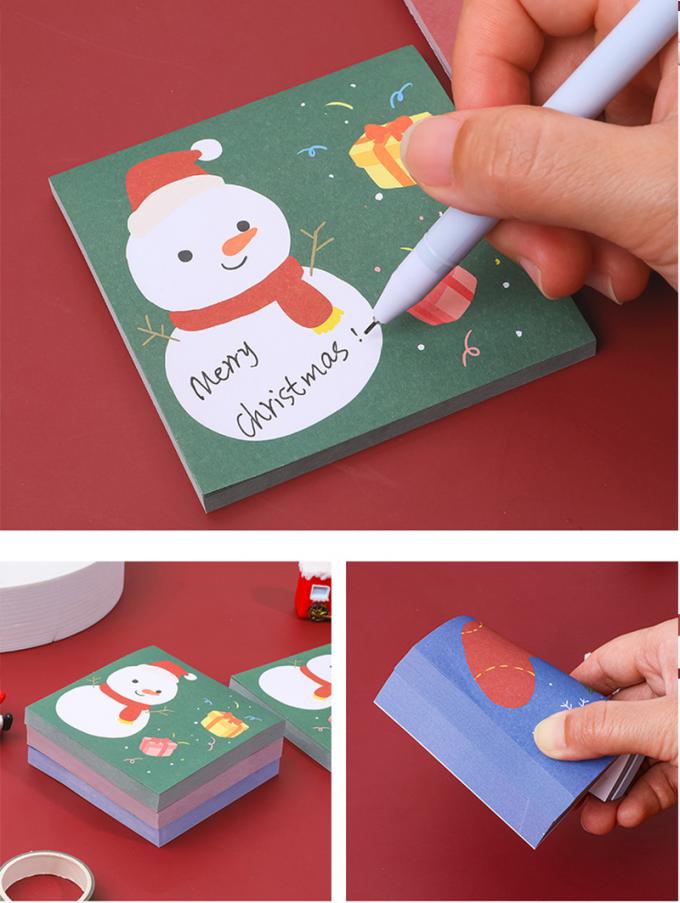 Les temps mignons de Mini Memo Pad N de bande dessinée de notes collantes de Noël collent les notes collantes de notes pour le cadeau d'étudiants