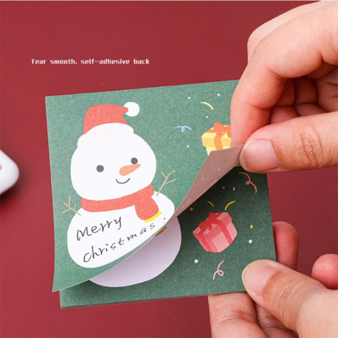 Les temps mignons de Mini Memo Pad N de bande dessinée de notes collantes de Noël collent les notes collantes de notes pour le cadeau d'étudiants