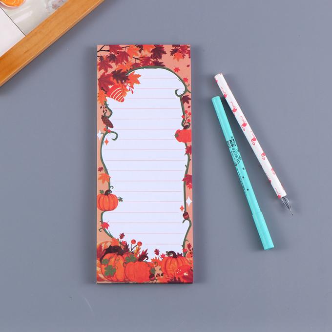 Blocs-notes magnétiques faits sur commande en gros de conception florale pour faire la liste pour les notes collantes d'aimant de réfrigérateur de liste d'épicerie
