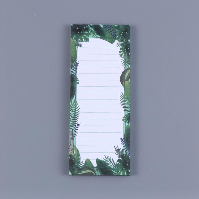 Blocs-notes magnétiques faits sur commande en gros de conception florale pour faire la liste pour les notes collantes d'aimant de réfrigérateur de liste d'épicerie