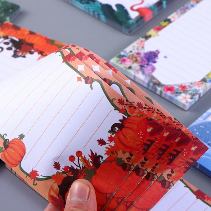 Blocs-notes magnétiques faits sur commande en gros de conception florale pour faire la liste pour les notes collantes d'aimant de réfrigérateur de liste d'épicerie
