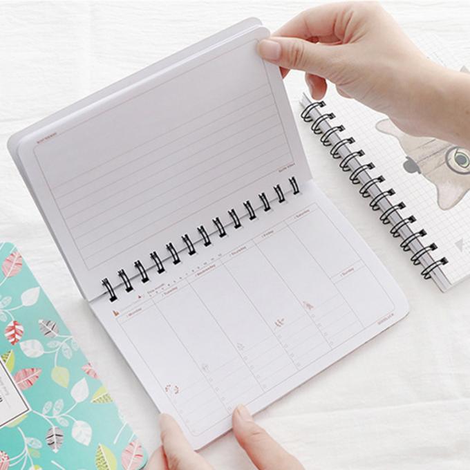Spirale de papier sans doublure mignonne faite sur commande en gros Mini Notebook de poche de livre à couverture dure de journal de planificateur