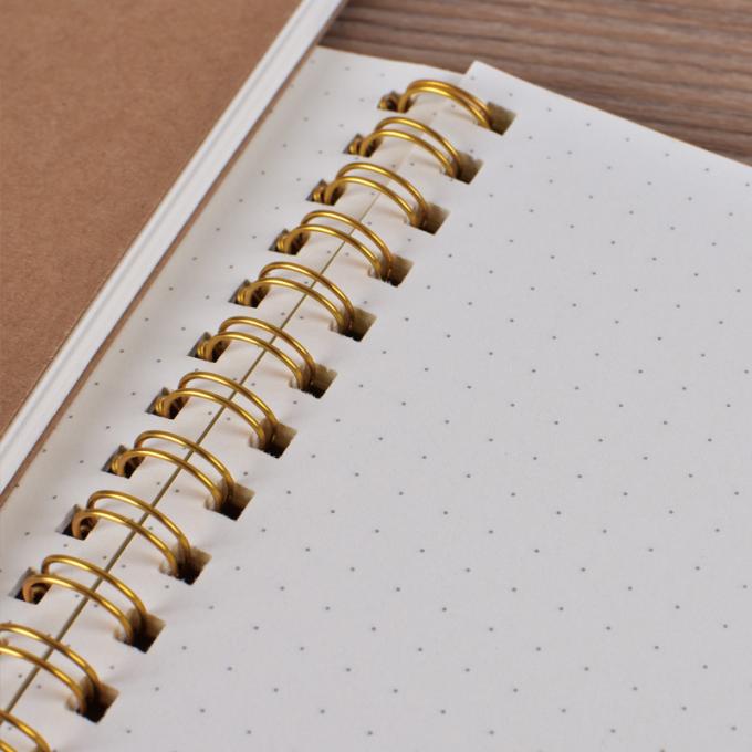 Le trellis fait sur commande réutilisé en gros de livre à couverture dure a rayé le carnet en spirale d'Offic A5 Papier d'emballage de blanc