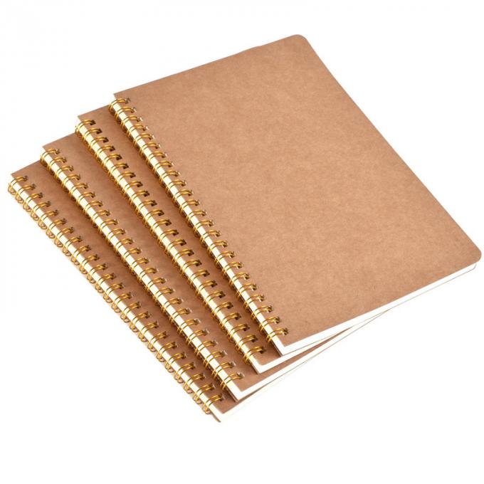 Le trellis fait sur commande réutilisé en gros de livre à couverture dure a rayé le carnet en spirale d'Offic A5 Papier d'emballage de blanc
