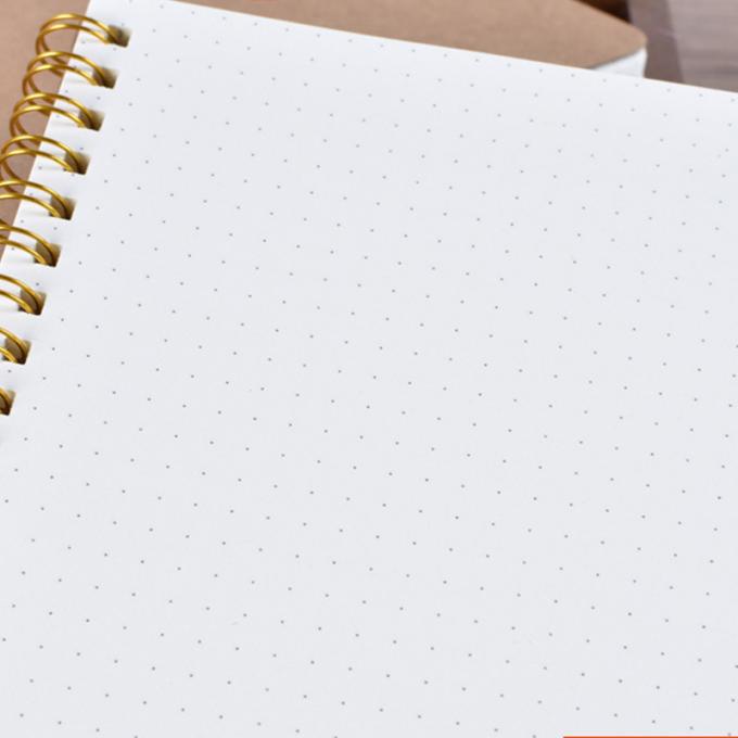 Le trellis fait sur commande réutilisé en gros de livre à couverture dure a rayé le carnet en spirale d'Offic A5 Papier d'emballage de blanc