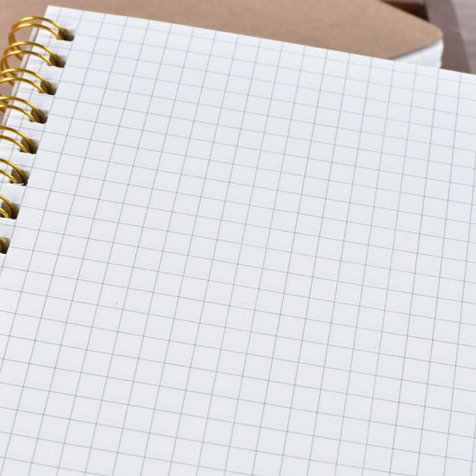 Le trellis fait sur commande réutilisé en gros de livre à couverture dure a rayé le carnet en spirale d'Offic A5 Papier d'emballage de blanc