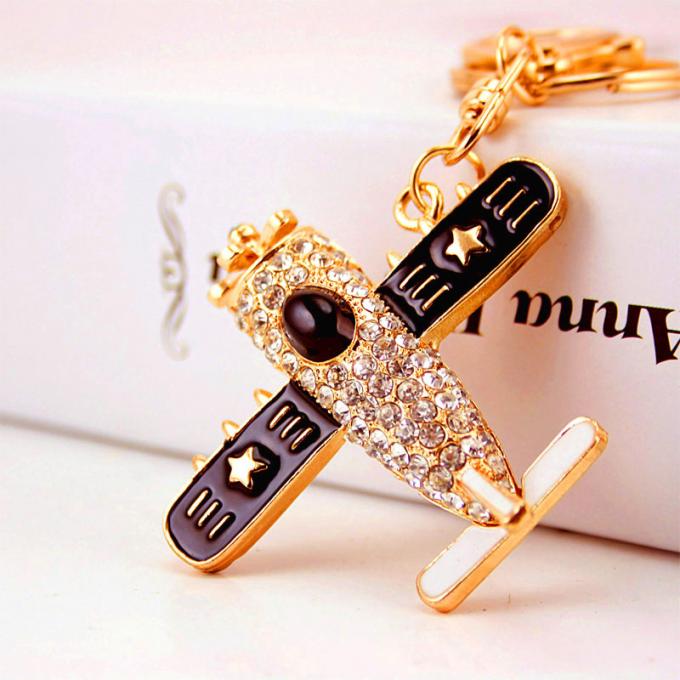 Keychains pour le logo de Crystal Luxury Designers Custom Keychain en métal de fausse pierre de Metal Pendant Motorcycle de modèle de femme