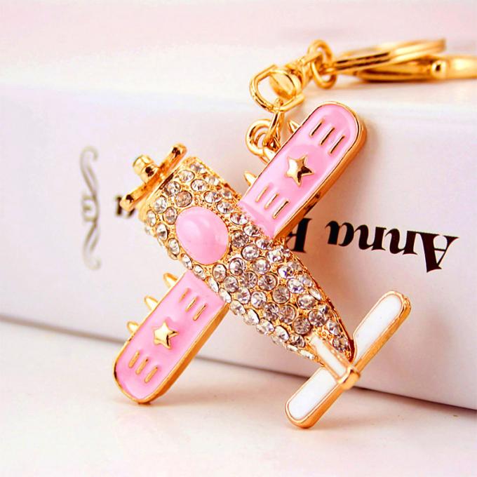 Keychains pour le logo de Crystal Luxury Designers Custom Keychain en métal de fausse pierre de Metal Pendant Motorcycle de modèle de femme