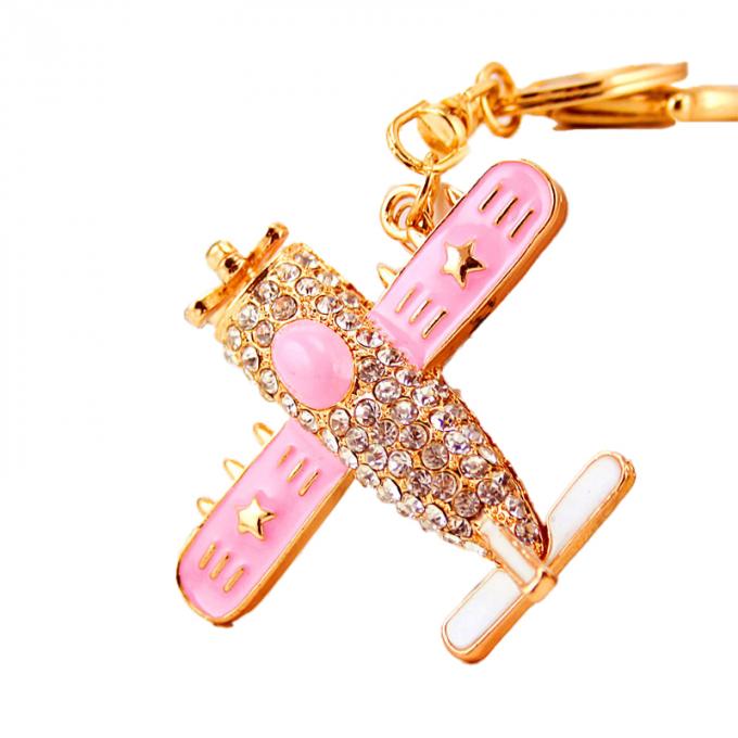 Keychains pour le logo de Crystal Luxury Designers Custom Keychain en métal de fausse pierre de Metal Pendant Motorcycle de modèle de femme