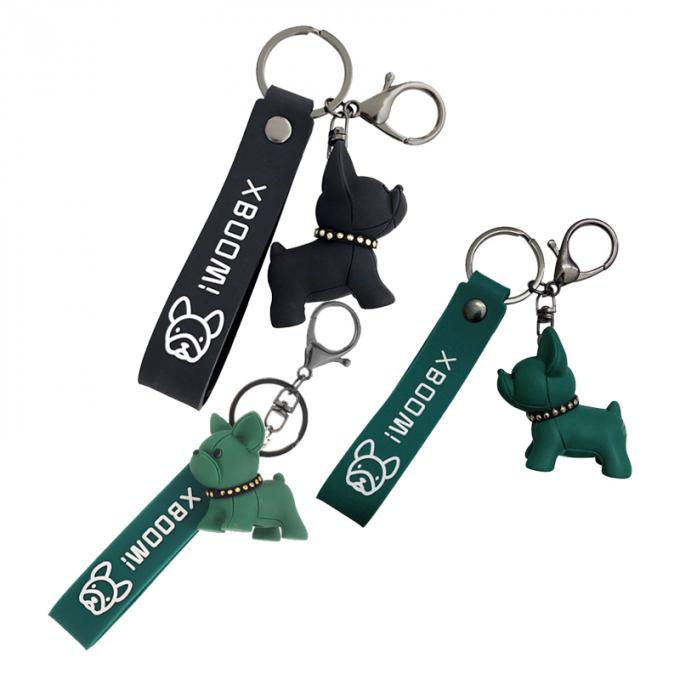 Chaîne principale faite sur commande de bouledogues français d'unité centrale de Pit Bull Car Key Ring de résine créative en gros de cadeau