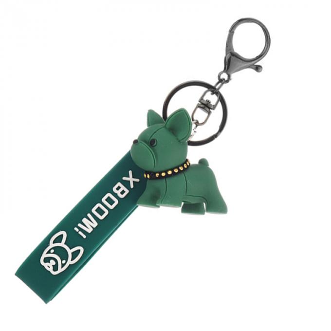 Chaîne principale faite sur commande de bouledogues français d'unité centrale de Pit Bull Car Key Ring de résine créative en gros de cadeau