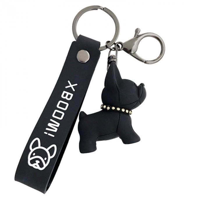 Chaîne principale faite sur commande de bouledogues français d'unité centrale de Pit Bull Car Key Ring de résine créative en gros de cadeau