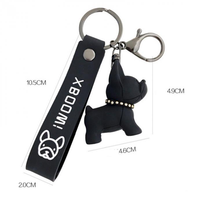 Chaîne principale faite sur commande de bouledogues français d'unité centrale de Pit Bull Car Key Ring de résine créative en gros de cadeau
