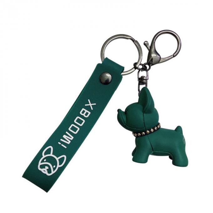 Chaîne principale faite sur commande de bouledogues français d'unité centrale de Pit Bull Car Key Ring de résine créative en gros de cadeau