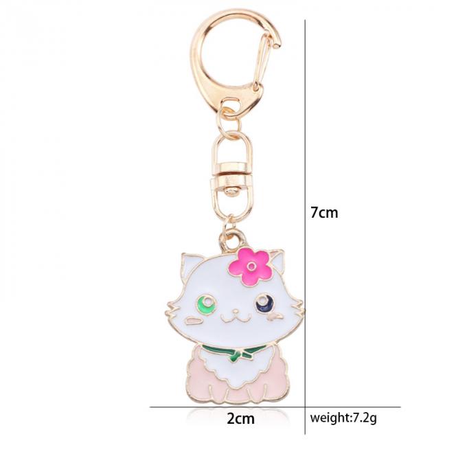 Les femmes pendantes en métal en gros de Diamond Crystal Mermaids Car Key Ring mettent en sac les accessoires Keyhains en cristal pour des cadeaux