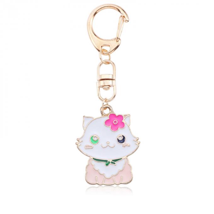 Les femmes pendantes en métal en gros de Diamond Crystal Mermaids Car Key Ring mettent en sac les accessoires Keyhains en cristal pour des cadeaux