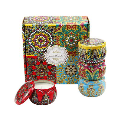 Amber Environmentally Friendly Scented Candles Metalized vanilla Scent