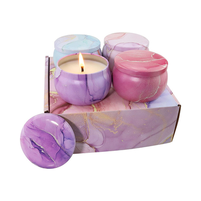 Amber Environmentally Friendly Scented Candles Metalized vanilla Scent